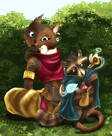 Equip d&#39;aventurers, disseny de personatges